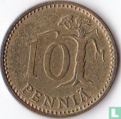 Finlande 10 penniä 1972 - Image 2