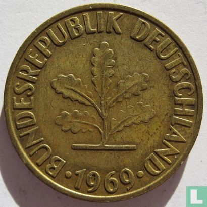 Duitsland 10 pfennig 1969 (F) - Afbeelding 1
