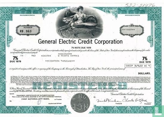 General Electric Credit Company, 7% Note, Due 1979