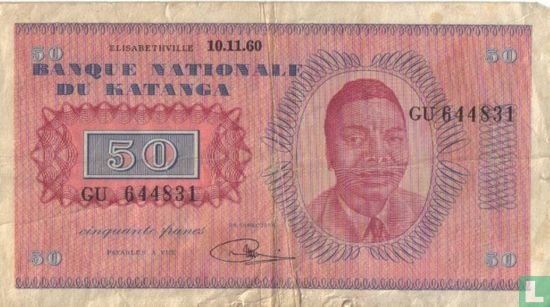 Katanga 50 Francs 1960 - Afbeelding 1