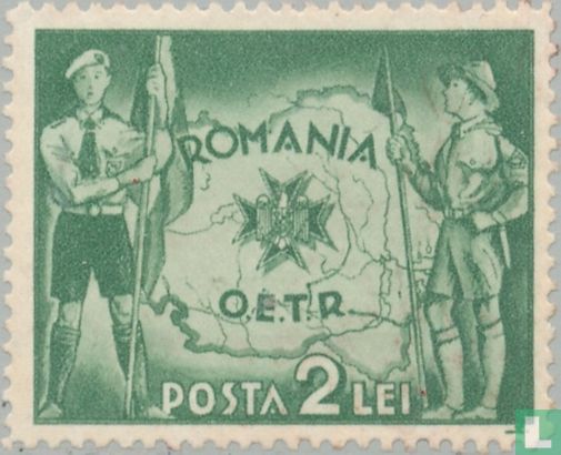 Scouts et carte de la Roumanie