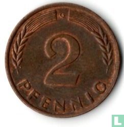 Duitsland 2 pfennig 1963 (G) - Afbeelding 2