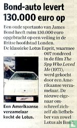 Bond-auto levert 130.000 euro op