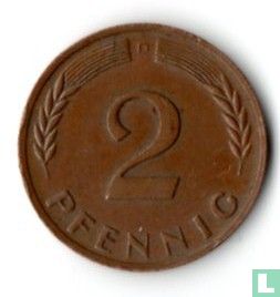 Duitsland 2 pfennig 1963 (D) - Afbeelding 2