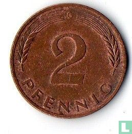 Duitsland 2 pfennig 1982 (G) - Afbeelding 2