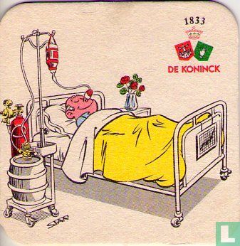 De Koninck ziekenbed cartoon