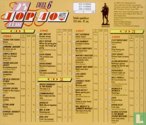 25 Jaar Top 40 Hits - Deel 6 - 1985-1988 - Afbeelding 2