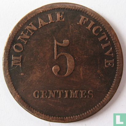 België 5 centimes 1833 Monnaie Fictive, Aalst - Afbeelding 2