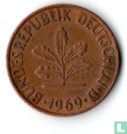 Duitsland 2 pfennig 1969 (F) - Afbeelding 1