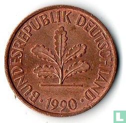 Duitsland 2 pfennig 1990 (J) - Afbeelding 1