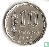 Argentine 10 pesos 1968 - Image 1