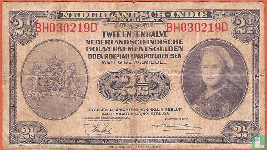 Nederlands Indië 2,5 Gulden - Afbeelding 1