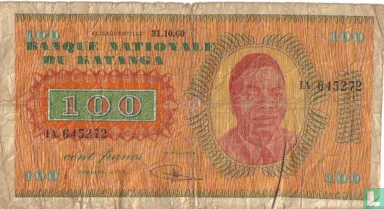 Katanga 100 Francs 1960 - Afbeelding 1