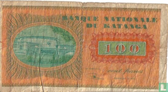 Katanga 100 Francs 1960 - Afbeelding 2