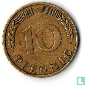 Allemagne 10 pfennig 1949 J (J grand) - Image 2