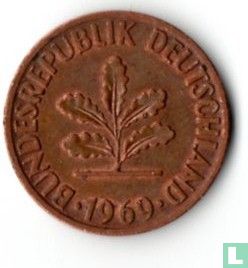Duitsland 2 pfennig 1969 (D) - Afbeelding 1