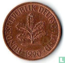 Allemagne 2 pfennig 1990 (F) - Image 1