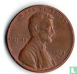 États-Unis 1 cent 1983 (D) - Image 1