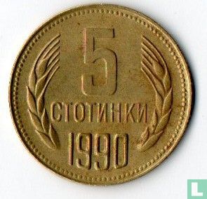 Bulgarien 5 Stotinki 1990 - Bild 1