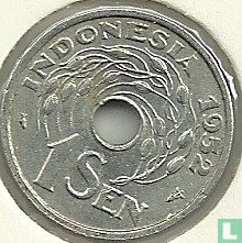 Indonésie 1 sen 1952 - Image 1