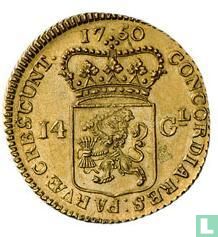 West Friesland 14 gulden 1750 - Image 1