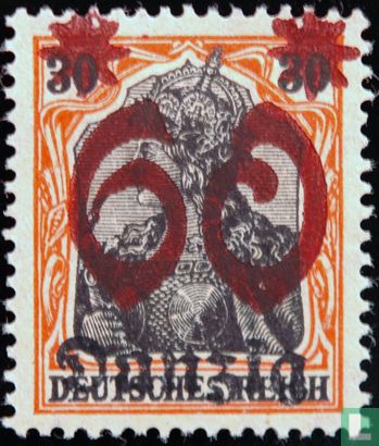 Germania with double overprint