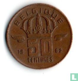 Belgium 50 centimes 1962 (FRA) - Image 1