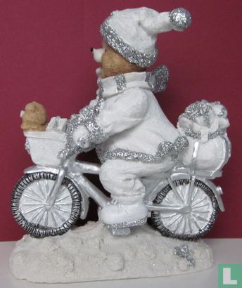 Kerstbeer op fiets - Afbeelding 1