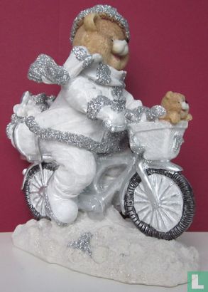 Kerstbeer op fiets - Afbeelding 2