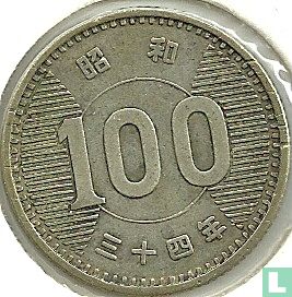 Japan 100 yen 1959 (year 34) - Image 1
