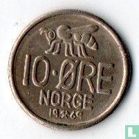 Norwegen 10 Øre 1969 - Bild 1