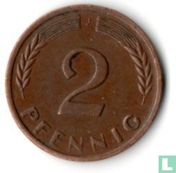Allemagne 2 pfennig 1958 (J) - Image 2