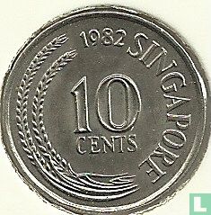 Singapour 10 cents 1982 - Image 1