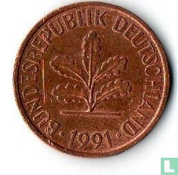 Germany 2 pfennig 1991 (F) - Image 1