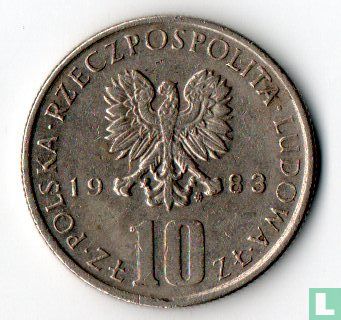 Poland 10 zlotych 1983 - Image 1