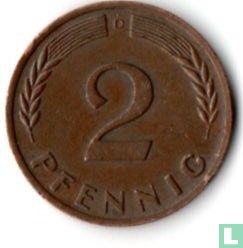 Duitsland 2 pfennig 1959 (D) - Afbeelding 2
