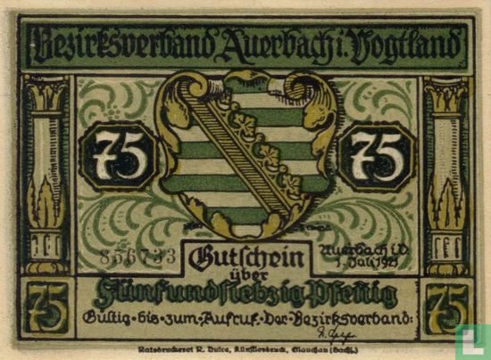 Auerbach 75 Pfennig 1921 (5) ( 3 mm ohne Nr. ) - Bild 2