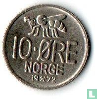 Norwegen 10 Øre 1972 - Bild 1
