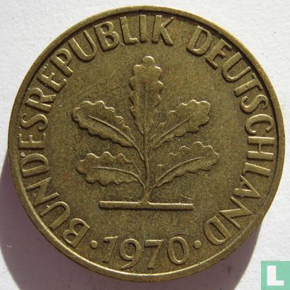 Duitsland 5 pfennig 1970 (J) - Afbeelding 1