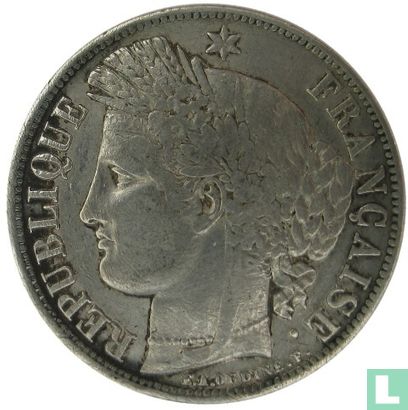 Frankrijk 5 francs 1849 (Ceres - BB) - Afbeelding 2