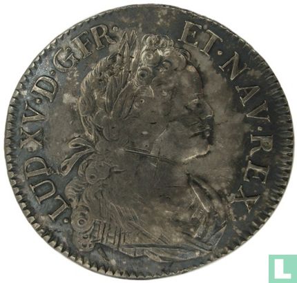 France 1 ecu 1718 (W - with crowned escutcheon) - Image 2