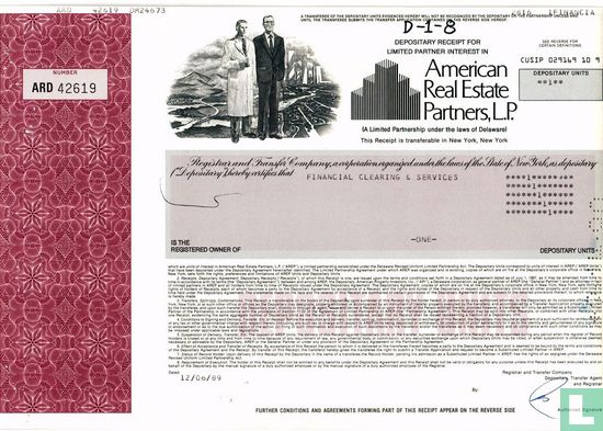 American Real Estate Partners, L.P., Depositary receipt for limited partner interest
