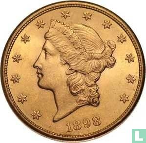 United States 20 dollars 1898 (S) - Image 1