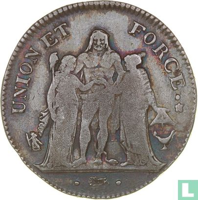 France 5 francs AN 8 (K) - Image 2
