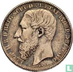 État indépendant du Congo 2 francs 1887 - Image 2