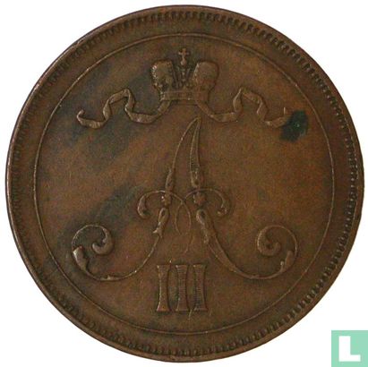Finlande 10 penniä 1889 - Image 2