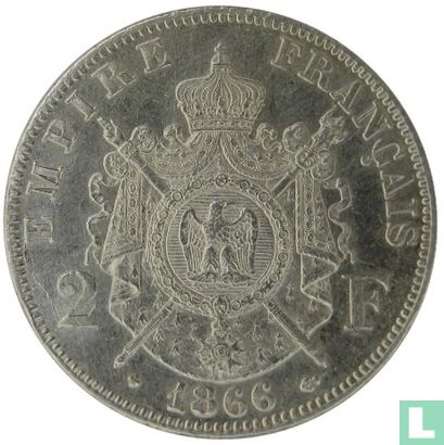 France 2 francs 1866 (BB) - Image 1