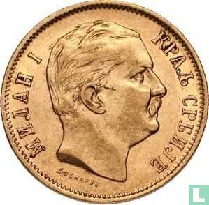 Servië 10 dinara 1882 - Afbeelding 2
