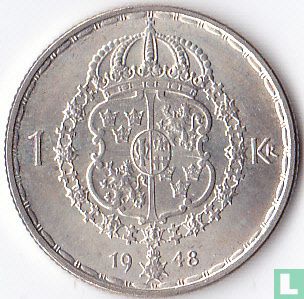 Sweden 1 krona 1948 - Image 1
