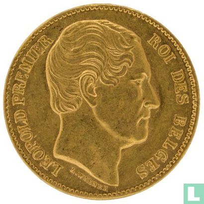 Belgique 20 francs 1865 (L. WIENER) - Image 2